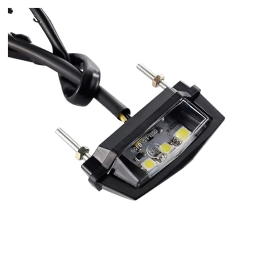 Support de plaque d'immatriculation de moto étanche avec éclairage LED 12V - 4