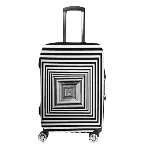 Infinite Maze Spinning Hypnotic Geometric Luggage Covers Washable Travel Suitcase Cover Elastic Baggage Protector
