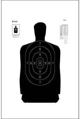 B-34 BLACK TARGETS 100 PACK