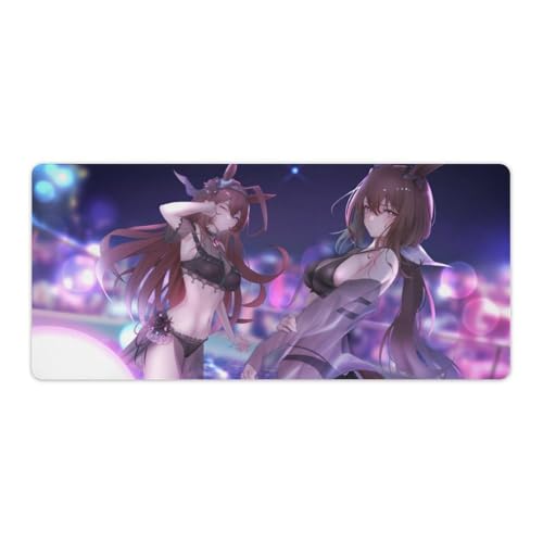 マウスパッド 大型 アドマイヤベガ デスクマット アニメ キャラクター 40x90cm マウス パッド 耐久性良い おしゃれ キーボードマット ゲーミング エッジ周辺強化 柔らかい ズレにくい 滑り止め 学習 ゲーム用 オフィス/家庭/装飾に最適 水洗い 清潔しやすい 男女兼用 可愛い（Amazon）