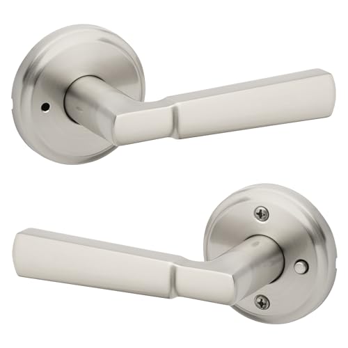 Kwikset Perth Interior Privacy Door Handle Satin Nickel