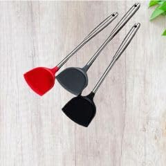 不粘锅硅胶铲炒菜铲子 Chinese Wok Spatula, Spatula 耐高温家用304不锈钢厨具专用护锅硅胶锅铲 Household Cleaning，Kitchen Storage Essentials
