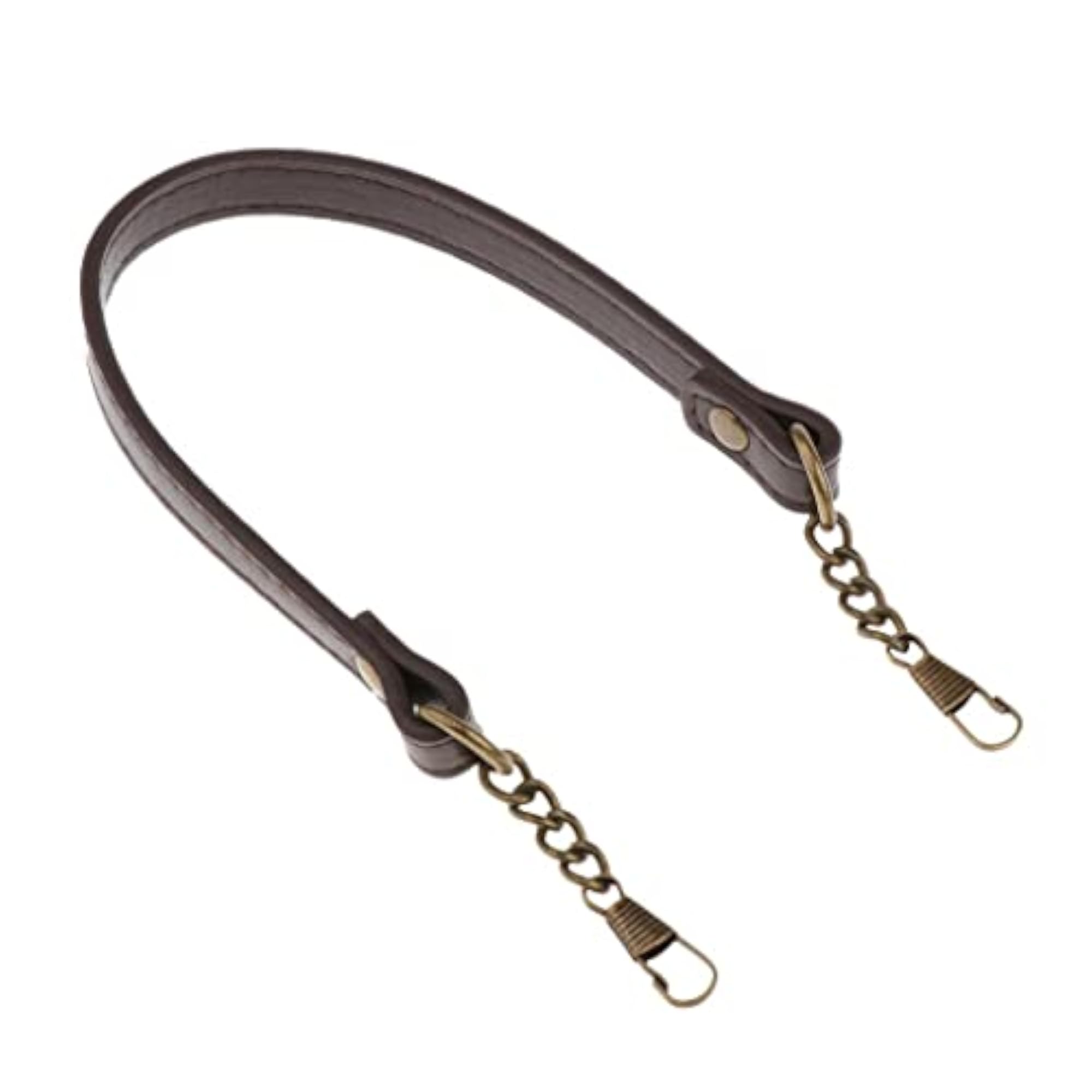 Short PU Leather Handbag Handle Replacement, Brown