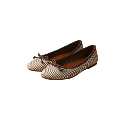 Image of Theater Swans Casual Ballet Flats for Women | Stylish Slip-on Ballerina with Bow Detail | Lightweight Comfortable Footwear with Cushioned Insole