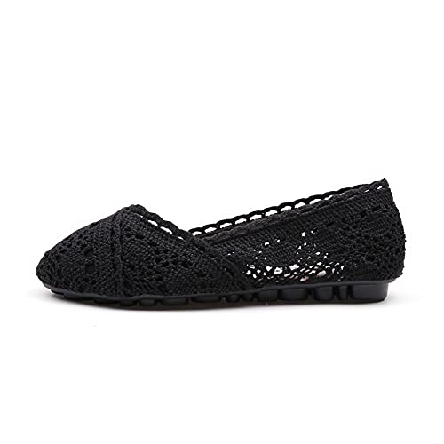 Women's Flat Shoes, Round Toe Sweet Classic Lace Cloth Shoes, Soft and Comfortable Mesh Flat Shoes.2