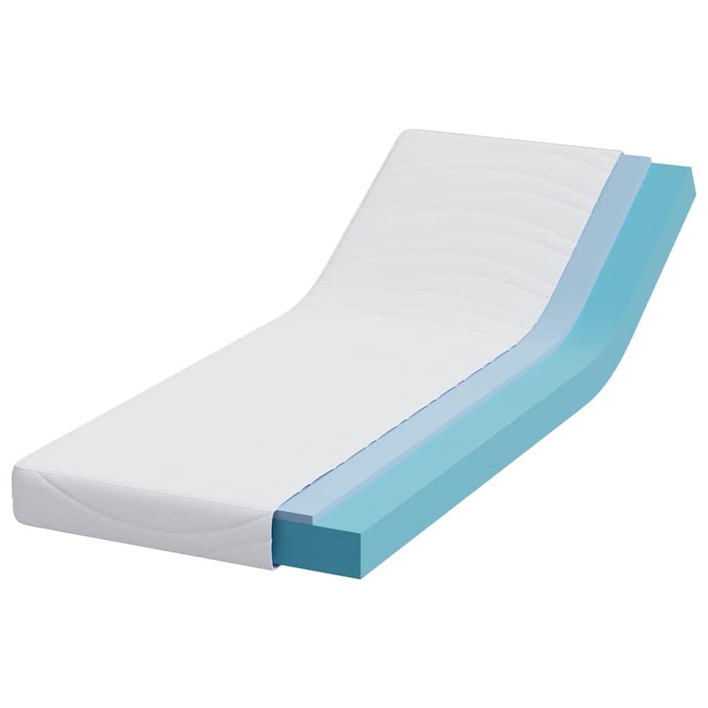 Materac biały, 70 x 200 cm, żakardowa pianka memory z żelowym rdzeniem, oddychająca i ergonomiczna, do sypialni, pokoju gościnnego i łóżeczka dziecięcego, średni stopień twardości, poszewka