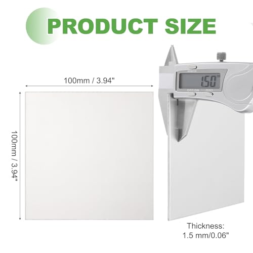 Image of MECCANIXITY Titanium Plate Sheet, TC4 (Gr5) Ti 100x100x1.5mm Heat Resistant Titanium Alloy Sheet High Strength to Weight Ratio for CNC Machining, Racing Applications