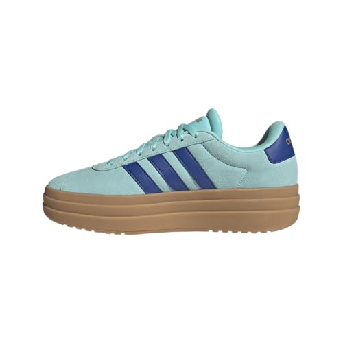 Image of adidas Womens Vl Court Bold Lace Up Sneakers Shoes Casual - Pink