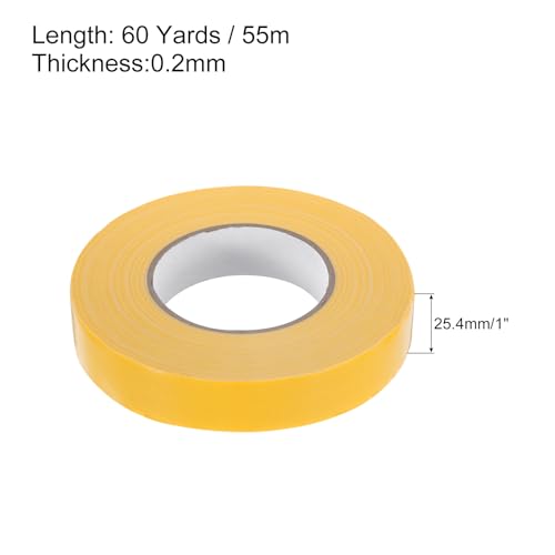 Image of MECCANIXITY Yellow Gaffers Tape, 60 Yards x 1 Inch No Residue, Non-Reflective Easy Tear Book Repair Tape Matte Stage Cloth Tape for Photography,Pack of 1