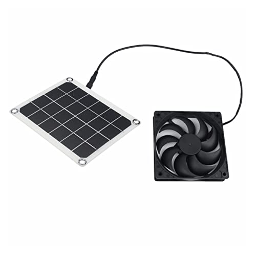 NGBFF Extractor de aire, Ventilador De Escape Solar 5V10W6 Pulgadas Ventilador De Escape Solar RV Ventilador De Escape Portátil Invernadero Casa For Mascotas,para RV, baño