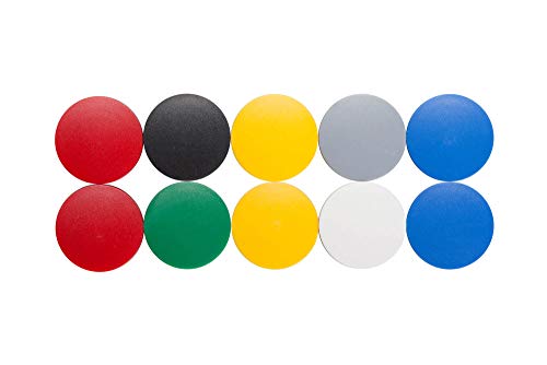 🔥 10 x 6163999 Round Strong Magnet Shatterproof Plastic 2500 g Pull Force 38 x 15.5 mm Multi-Coloured Super Deal Product 10 x 6163999 Round Strong Magnet Shatterproof Plastic 2500 g Pull Force 38 x 15.5 mm Multi-Coloured