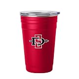 FANMATS NCAA San Diego State Aztecs 22 oz Stainless Tailgate Cup — Powder-Coated Steel | 22 Fluid Ounces | Team Color | Lid Included