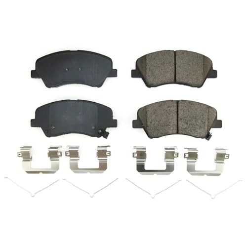 Image of PowerStop Front Brake Pads for Hyundai Accent 2018-22 | Kia Rio 2018-23 - Z17 Ceramic Brake Pads with Installation Hardware, 17-2190