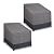 Easy-Going Outdoor Chair Cover Waterproof, Heavy Duty Patio Chair Cover, Windproof Outdoor Furniture Cover with Air Vent (2 Pack-33.5Wx31.5Dx36H inch, Gray/Dark Gray)