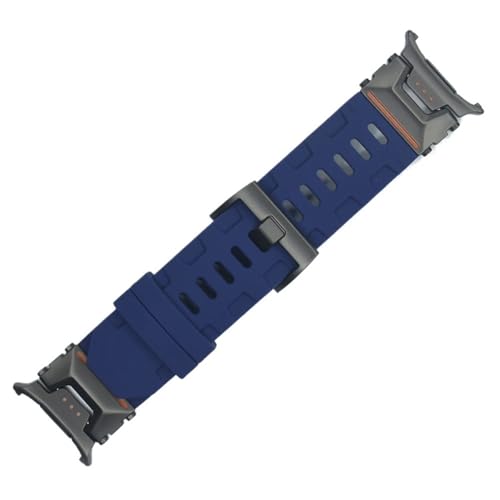 Bracelet Galaxy Watch Ultra 47mm CZKE en silicone souple noir avec extrémité incurvée sans espace