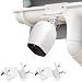 Wasserstein Weatherproof Gutter Mount Compatible with Arlo Ultra, Pro, Pro 2, Pro 3 & HD (2-Pack, White)