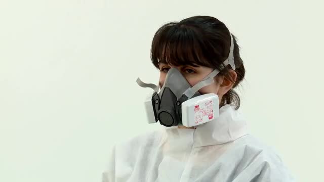 3M Half Face Mask Respirator, Reusable, Large, Grey, L