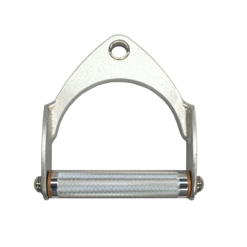 Gronk Fitness Aluminum D-Grip Cable Machine Handle | Heavy-Duty, Rust-Resistant Gym Attachment for Tricep Pressdowns, Bicep Curls, Rows & LAT Pulldowns | Non-Slip Knurled Grip