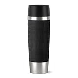 Emsa Travel Mug Grande Taza Termo, 0.5 L, Acero Inoxidable/Silicona,...