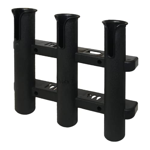 Rod Holders 3 Tube Rack Fishing Pole Holder for Boat Kayak Crate Garage Storage with Hardware (3 Pole)