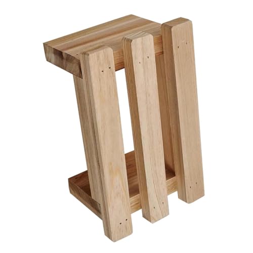 Mobestech Tabouret en Bois Massif 30x20 Cm Robuste Marchepied Antidérapant pour Garçon Et Filles Et Adultes Usage Domestique Repose-Pieds Multifonctionnel...