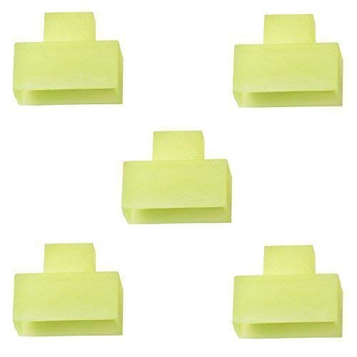 partCore Waterproof Silicone Switch Dust Cover Yellow 5 Pcs