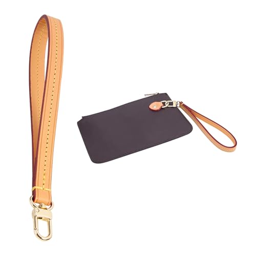 Image of jiesinlov Purse Hand Wrist Strap,Vachetta Leather Replacement Wristlet Keychain Strap for Clutch Bag