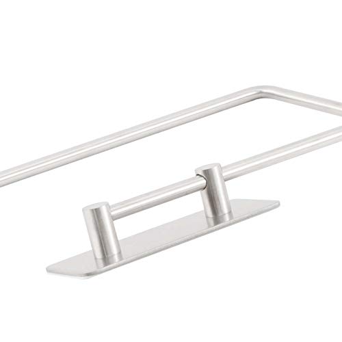 Zoic Adhesive 304 Stainless Steel Toilet Paper Holder Hooks Tissue Storage Hand Paper Towel Roll Hanger Wall Mount Brushed Dispenser Tissue Roll (12 Inches X 4.33 Inches) #TOP5