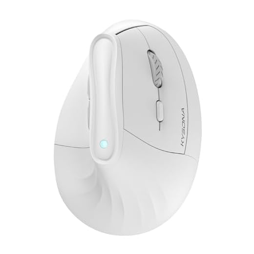 KYSONA Mouse vertical ergonômico de 57° com Bluetooth, conexão 2,4G, 5 configurações de DPI — alivia a dor nas mãos em uso prolongado no escritório.