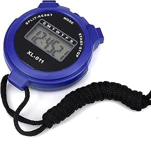 Digital Sports Stopwatch Timer with Large Display, Interval Training, Outdoor Split Lap Timer, Calendar Alarm Clock, for Training Swimming Running, Blue-image-10