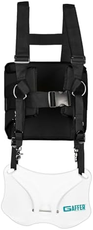 GAFFER SPORTFISHING Adjustable Fishing Belt & Shoulder Harness | Offshore Fighting Belt with Rod Holder | Foam-Padded Fish Fighting Harness | Durable Saltwater Stand-Up Rod Belt for Fishing - Black