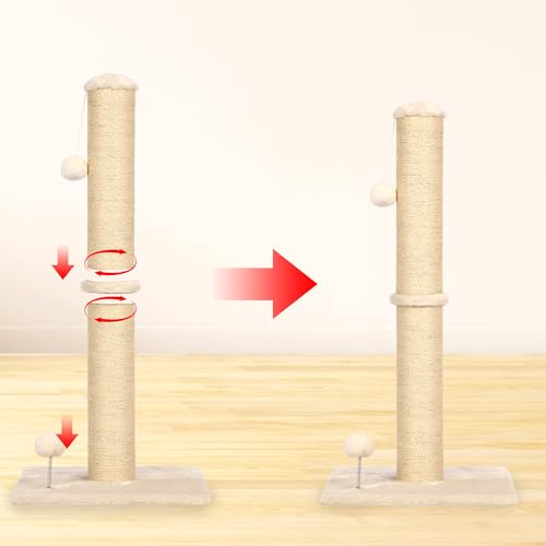 Rascador para Gatos Pequeño 22" en Sisal Beige miniatura 6