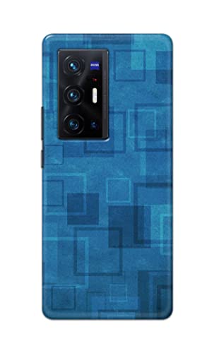 Image of Printed Hard Back Cover Case for Vivo X70 Pro Plus | Vivo X70 Pro+ Back Cover (Plain Azure Blue) -702