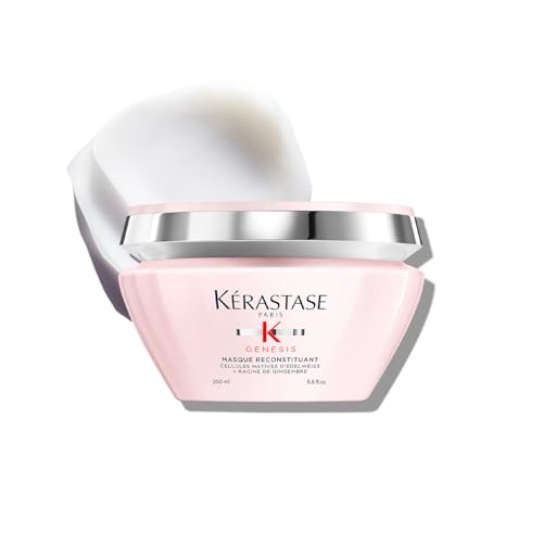 Kérastase Genesis Reconstituant Hair Mask for Hair Fall Control 200ml | Anti-Hair Fall Hair Mask | Infused with Ginger Root, Edelweiss Native Cells & Arginine