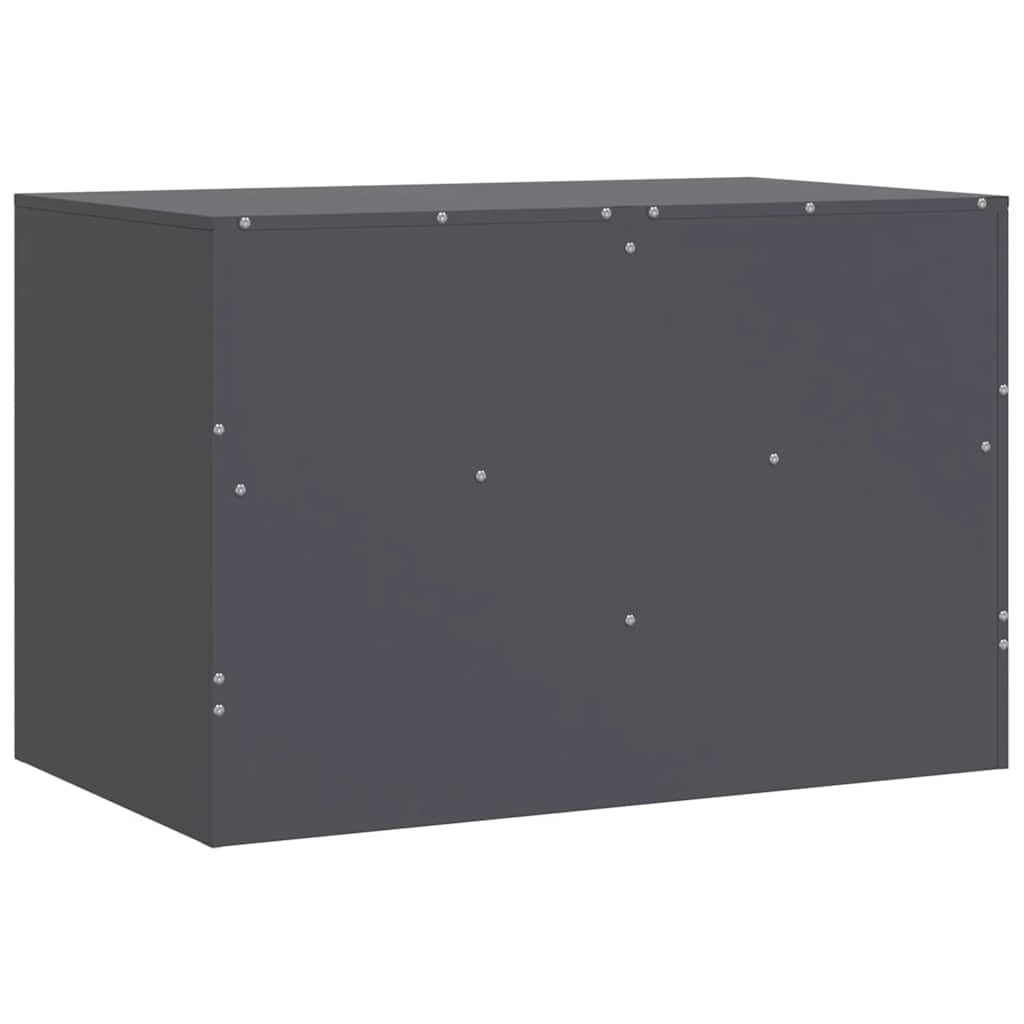 Genérico - Mueble para TV (acero laminado frío, 2 puertas, 67 x 39 x 44 cm), color gris | Gran espacio de almacenamiento, fácil de limpiar, asas prácticas, diseño estable