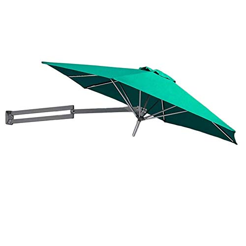 Parasol mural inclinable en aluminium kaki pour protéger le balcon du soleil