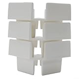 12 bandejas apiladoras para uso con bandejas de liofilización adecuadas para proporcionar un fuerte soporte vertical de bandeja y apilamiento (blanco)