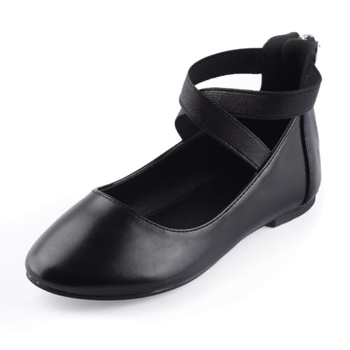 Nova Utopia Toddler Little Girls Dress Ballet Mary Jane Bow Flat Shoes,NF Utopia Girl NMGF316 Black 3