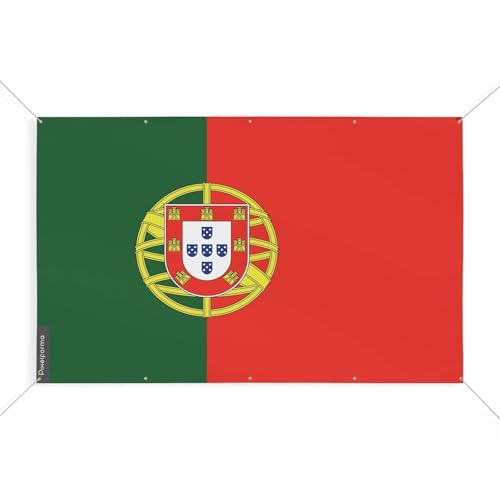 Drapeau Portugal 10 oeillets en taille S 90 x 135 cm pour pavillon