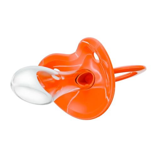 Image of Pacifier Addict - Fixx - JUMBO Functional Adult XXL Silicone Pacifier - Size 10 (Orange)