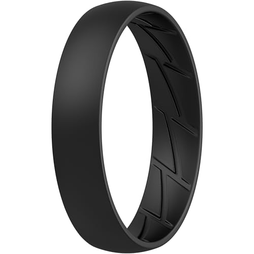 thunderfit silicone rings for him and her rubber engagement bands unisex - 14578 variety multipack