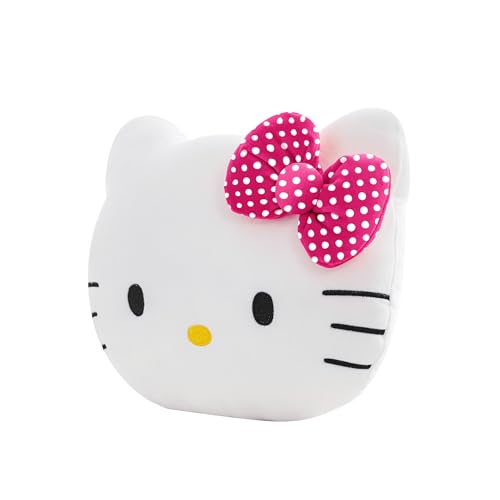 Image of Northwest Hello Kitty Polka Dot Pretty Small Cloud Pillow 12 Inch - Kawaii Plush Stuffed Toy for Kids, Adults, Bedroom & Playroom Decor, Great Gift Idea
