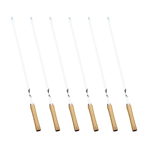 Espetos de churrasco DOITOOL para Espetos de Cabob de Aço Inoxidável para Grelhar, 6 peças de Espeto