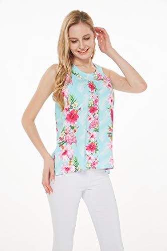 Image of Hawaii Hangover Family Matching Clothes, Pink Hibiscus Vine Turquoise | Family matching Hawaiian outfits, Pink Hibiscus Vine Turquoise, lightweight rayon, machine washable, tropical floral print