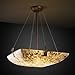 Justice Design Group ALR-9641-25 Alabaster Rocks! 21" Tapered Clips 3 Light Ston, Matte Black