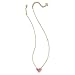 Kendra Scott Ari Heart Pendant Necklace in 14k Gold-Plated Brass, Rose Pink Opal, Fashion Jewelry for Women