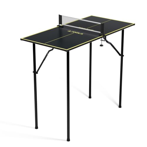 JOOLA Tischtennisplatte Mini - Indoor Tischtennistisch Freizeittisch Inklusive Tischtennisnetz Dark-Grey