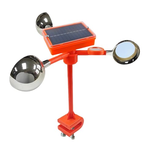 Ahuyentador de animales - Control solar de aves | Repelente ultrasónico de plagas con energía solar, rotación de 360 ​​grados, dispositivo de almacén de trampas para palomas a prueba de agua con rotac