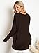 ZANZEA Women's Off The Shoulder Batwing Tops Casual Loose Oversized Tshirts Long Sleeve Fall Pullover Sweater Tops Coffee XL