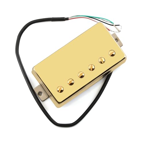 Image of FLEOR Alnico 5 Guitar Humbucker Pickup 4-Wires 14-15K Bridge Pickup Golden Fit Gibson Les Paul Guitar Part